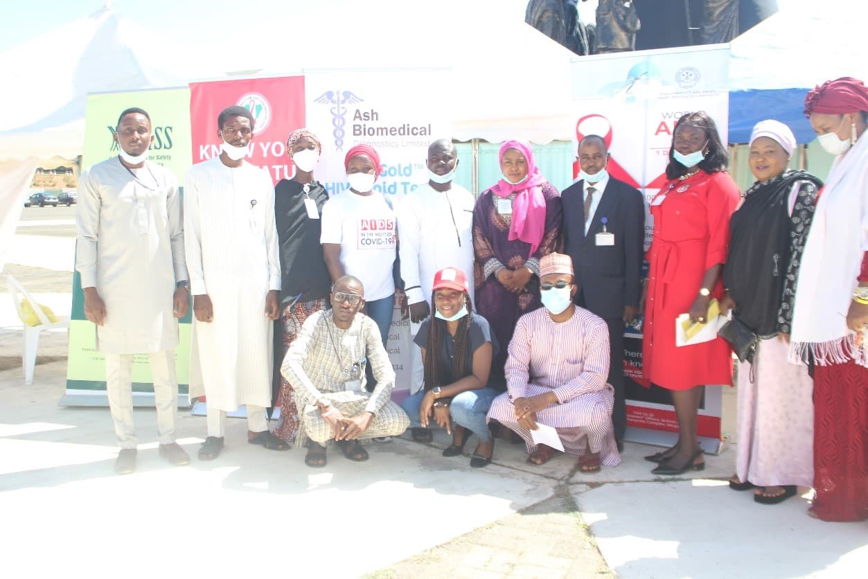 Some staff of HIFAS with NACA and National Assembly staff at National Assembly complex.