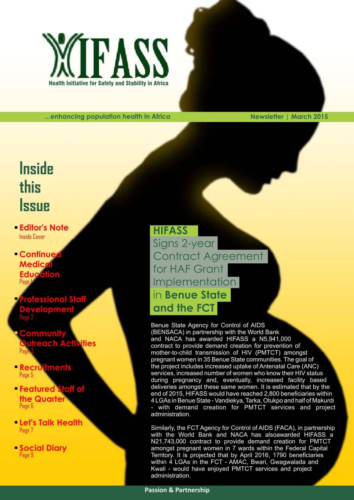Cover of Hifass Newsletter 2015