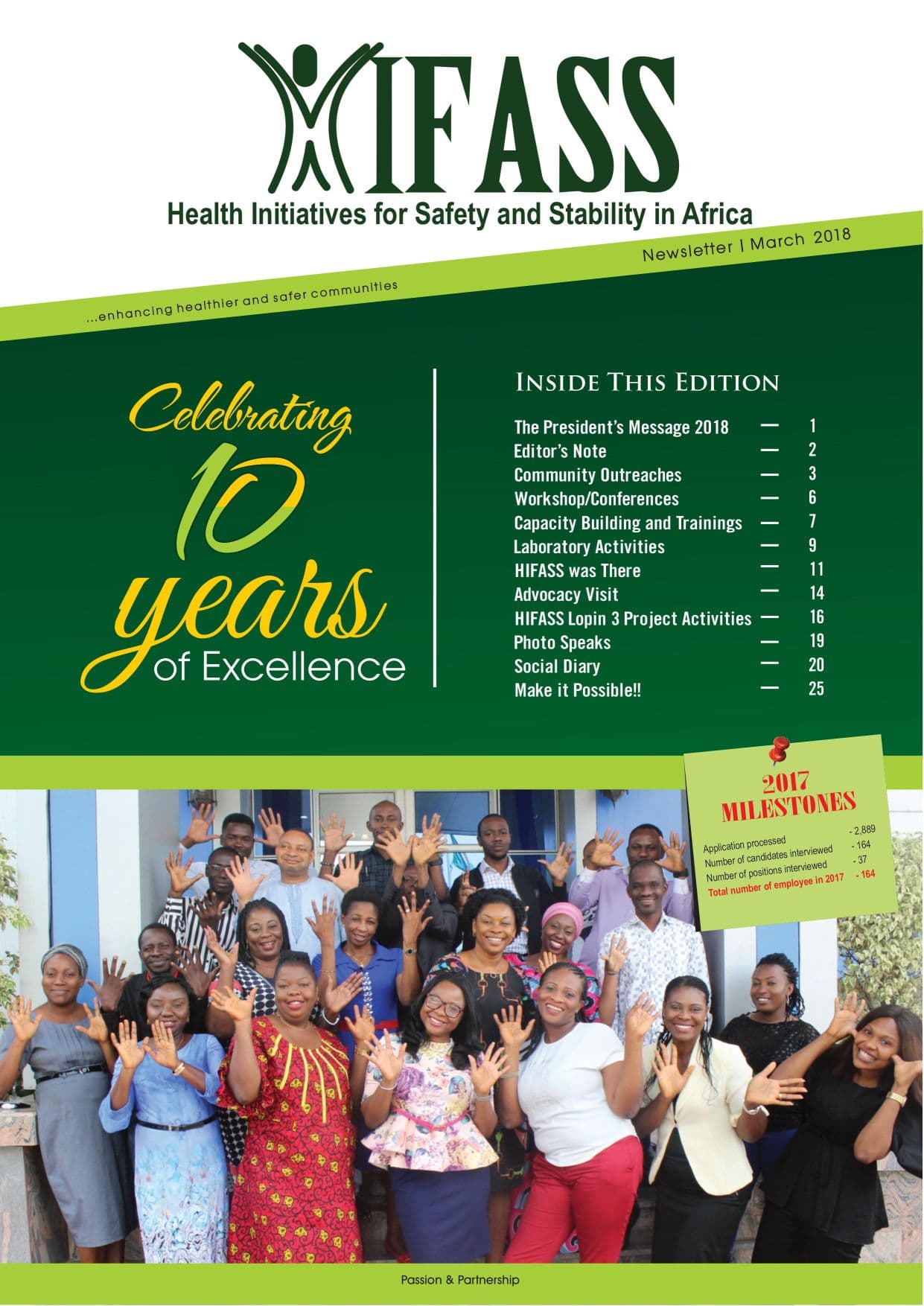 Cover of Hifass Newsletter 2018