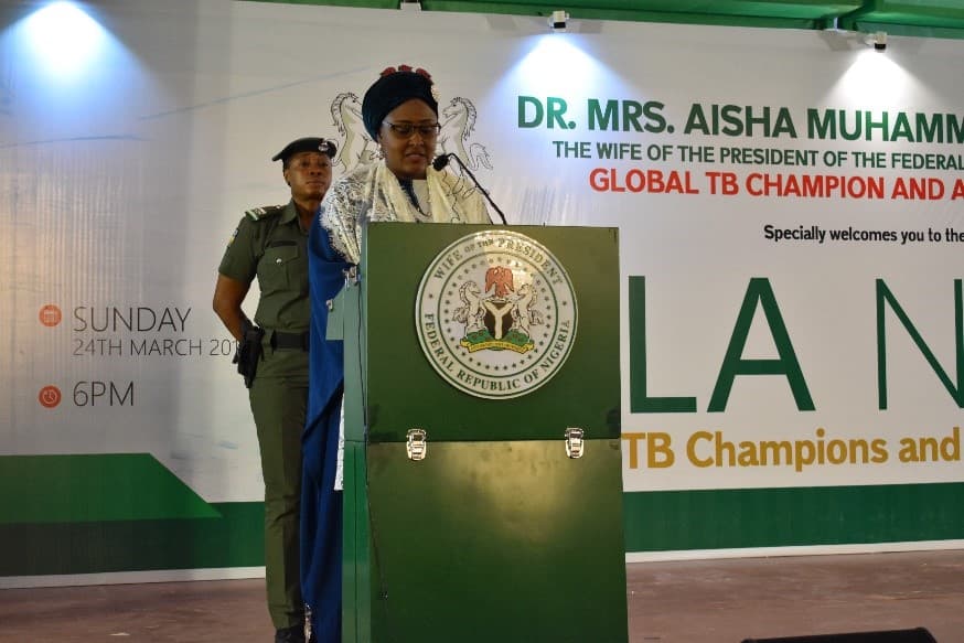 World TB Day 2019: Aisha Buhari Calls For Political Commitment To Fight Tuberculosis in Nigeria